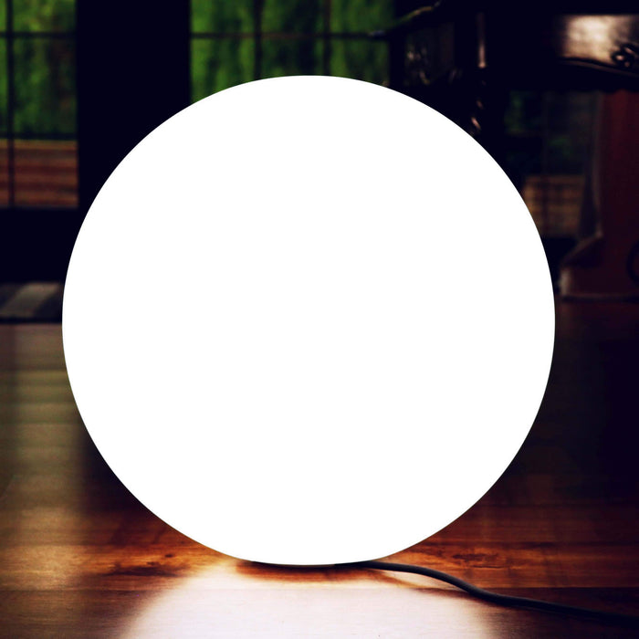 Dæmpbar LED E27 gulvlampe, stor 50cm kuglelampe stue lampe